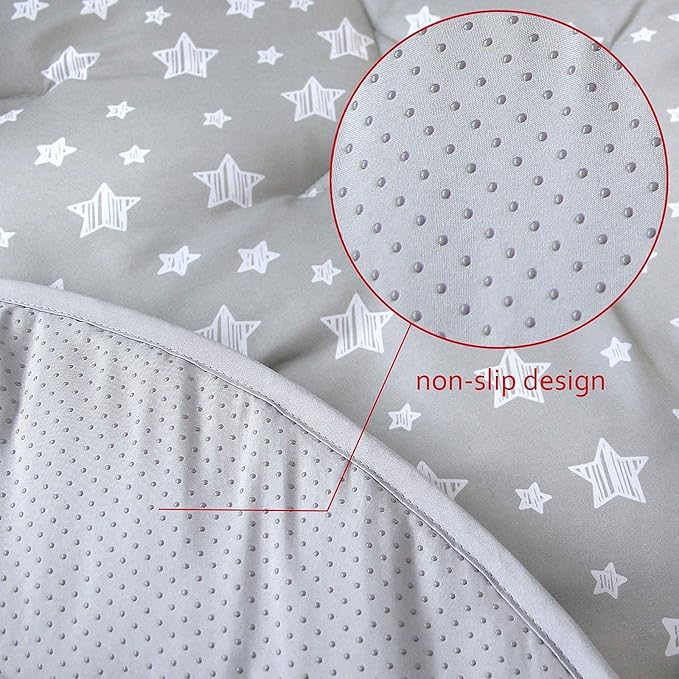 Baby Play Mat, Pop Up Play Tent Mat, Kids Padded Floor Mat Round, Anti Slip Kids Play Tents Indoor Playhouses Mat, 40"x40" Round Area Rug, Pop Up Toddlers Play Pad