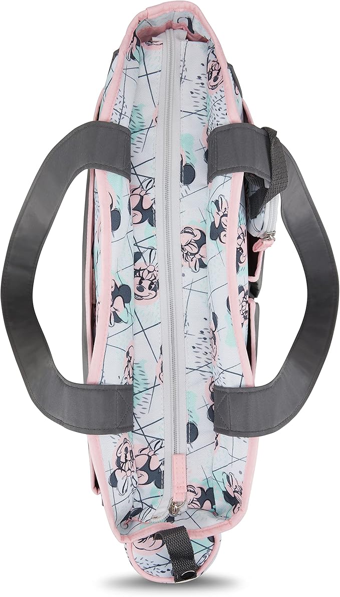 Disney Cudlie Diaper Tote Bag for Moms | Large Spacious Travel Diaper Tote for Baby Boy and Girl | 17-Inches Wide Multi-Functional Baby Bag with Cute Patterns