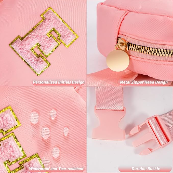 Party Favors Bags for Kids 4-8, Mini Fanny Pack Cute Crossbody Bags for Girls - Peach