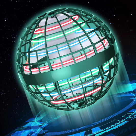 Flying Orb Ball 2024 Upgraded - Hover Orb Magic Ball Toy Lighted Flying Spinner Mini Drone Cosmic Globe for Kids Adults Flying Ball Orbit Ball for Family Gatherings Christmas Birthday Gift (Green)