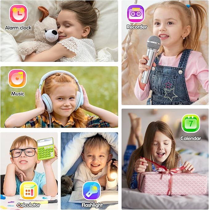 Smart Watch for Kids with 36 Games HD Touch Touchscreen Alarm Clock, Camera Music Player Pedometer Flashlight 12/24 hr Video & Audio Recording, Toys Gift for 3-12 Years Old Girls