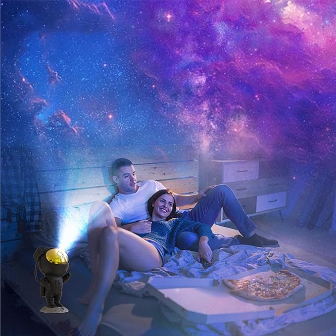 SFOUR Astronaut Galaxy Projector Night Light，Lights for Bedroom,Kids Room Decor Aesthetic, Adjustable Head Angle,Gift for Kids Adults Home Party Ceiling Decor，Christmas Gift