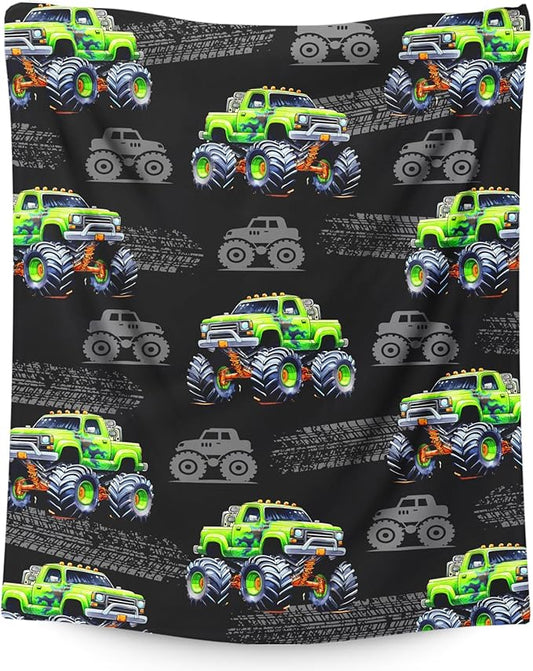 Truck Blanket for Boys Kids Throw Blankets, 30x40 Inches Lightweight Comfy All Season Cool Throw for Sofa Couch Bed