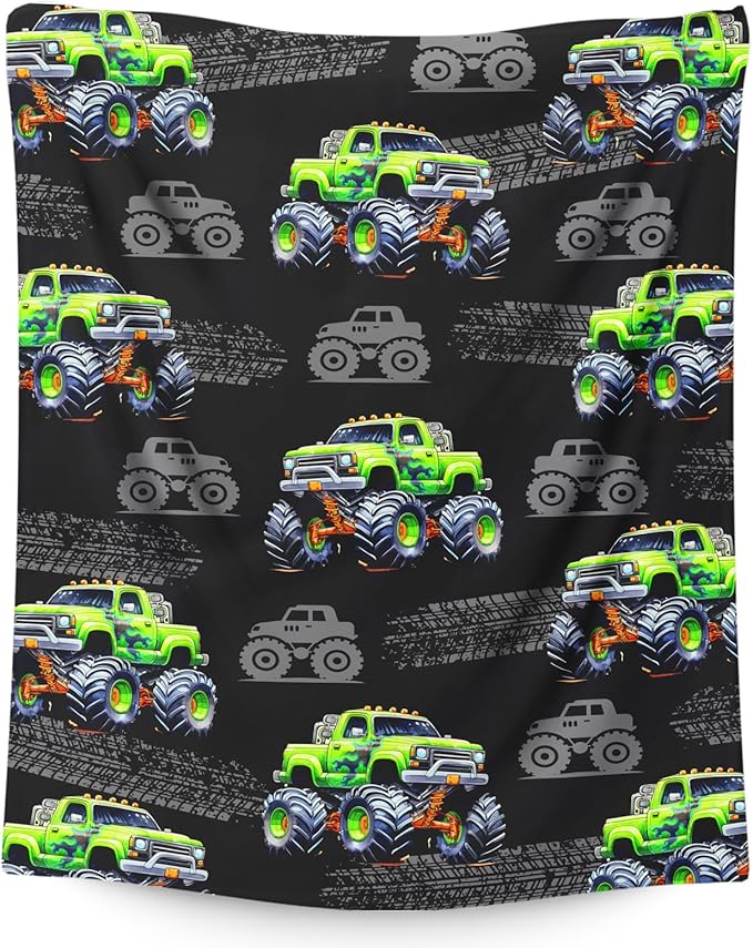 Boys Blanket Gift Truck Throw Blankets for Kids Adults, 50x60 Inches Lightweight Throw for Sofa Couch Bed Car