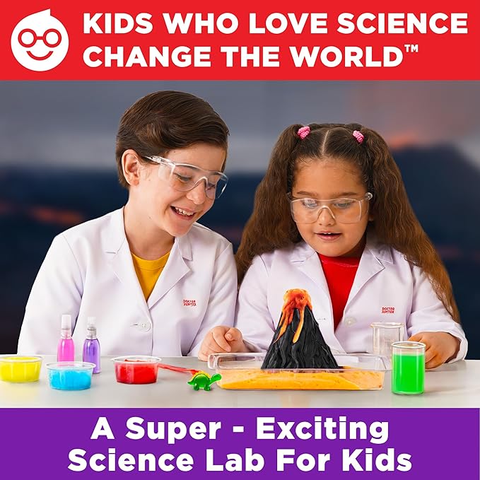 Doctor Jupiter STEM Earth Science Experiment Kit | Crystal Growing, Erupting Volcano Chemistry Set with 100+ Experiments | Learning & Educational Projects 7-8-9-10-11-12 Year Old