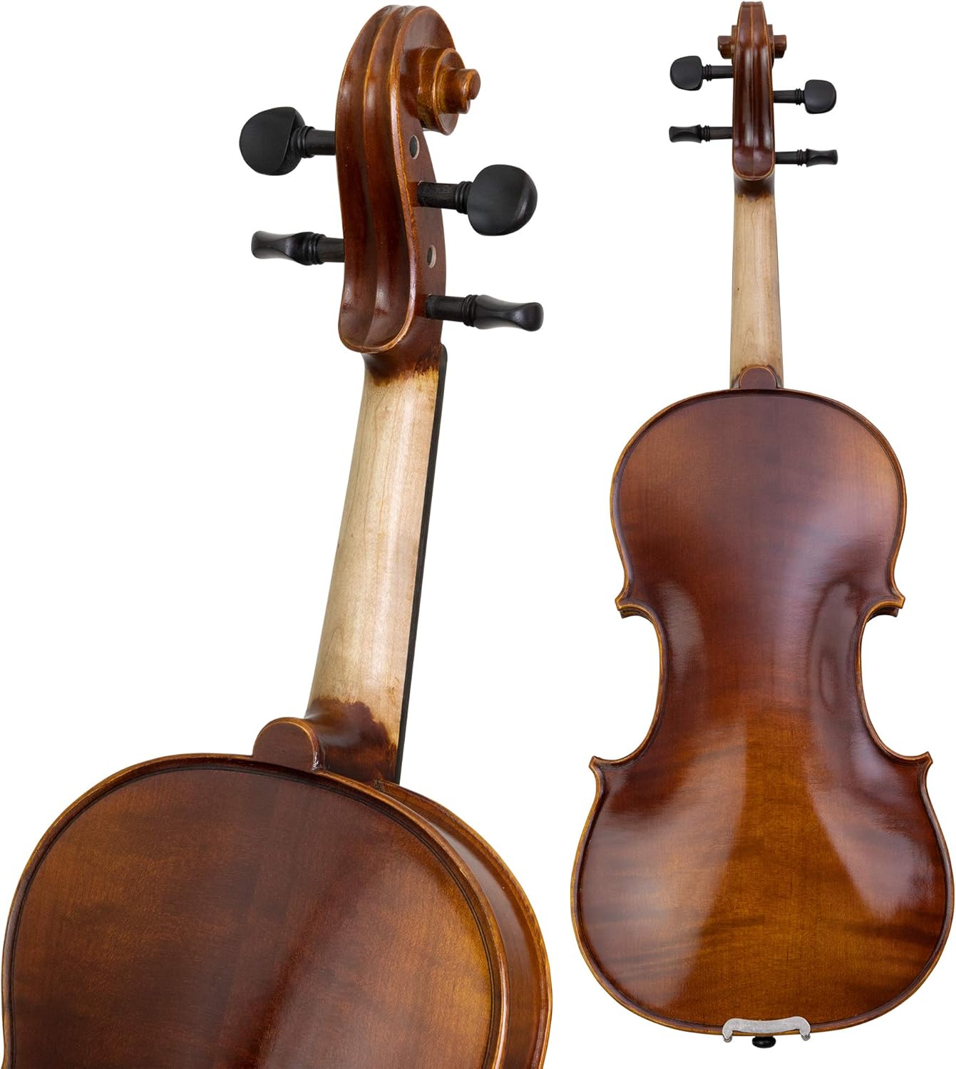 Kennedy Violins Louis Carpini G2 Violin Outfit CLEARANCE Carrying Case and Accessories Included - Solid Maple Wood and Ebony Fittings (3/4)