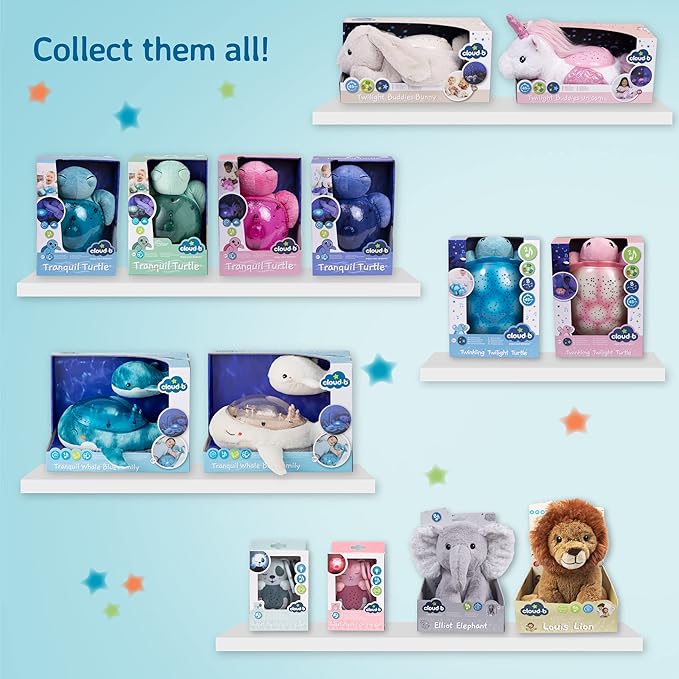 Cloud b Sound Machine with White Noise Soothing Sounds | Cuddly Stuffed Animal & Nomadic Nightlight | Record Parent Voice | Adjustable Settings and Auto-Shutoff | LoveLight Buddies - Finley Fawn