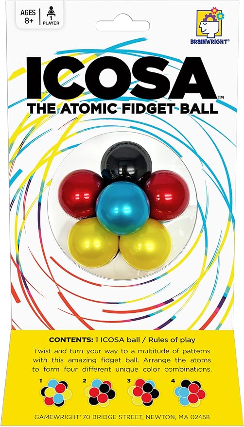 Brainwright - ICOSA - The Atomic Fidget Ball - Twist, Turn, Fidget!