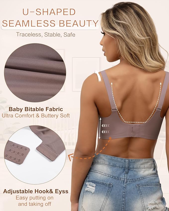 As Fairy Nursing Bras for Breastfeeding Wavy Seamless Comfort Maternity Bralette Wireless Pregnancy Sleep Bra with Support