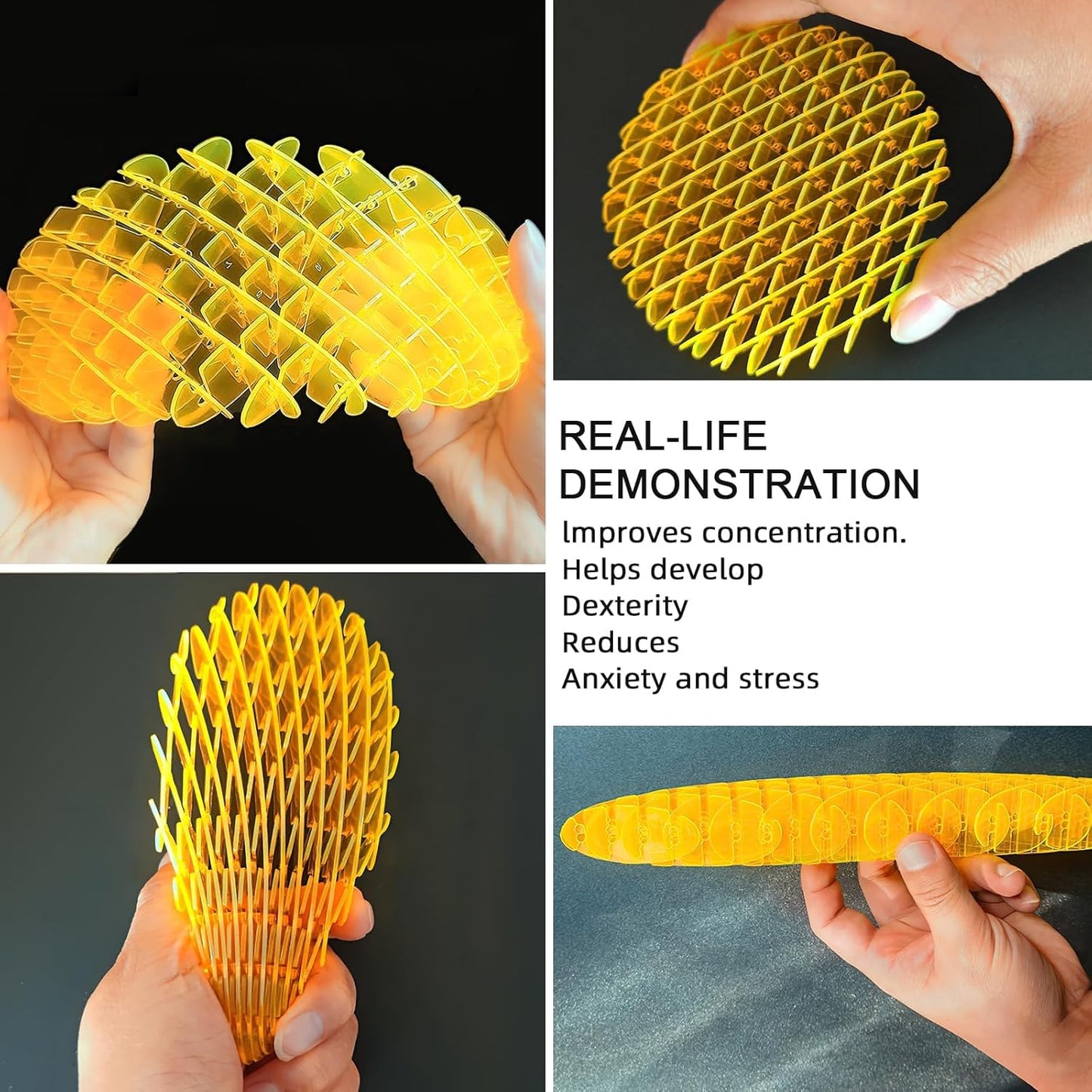 Fidget Worm Toy, Orange Worm Big Fidget Toys Adults and Kids, Funny Stretchy Sensory Stress Toys, Fidget Sensory Squeeze Toys, Relieves Stress and Anxiety Finger Toys for Kids with Autism ADHD