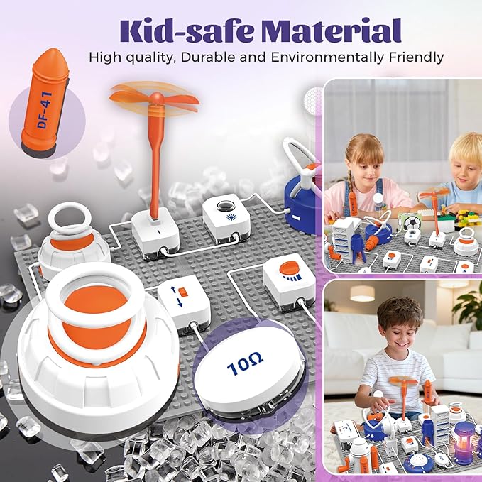 Science Kits for Kids, Over 500+ Projects, STEM Electronics Exploration Kit, STEM Kids Science Kits Toy Gifts for Boys Girls Ages 6+ (66 Pcs)