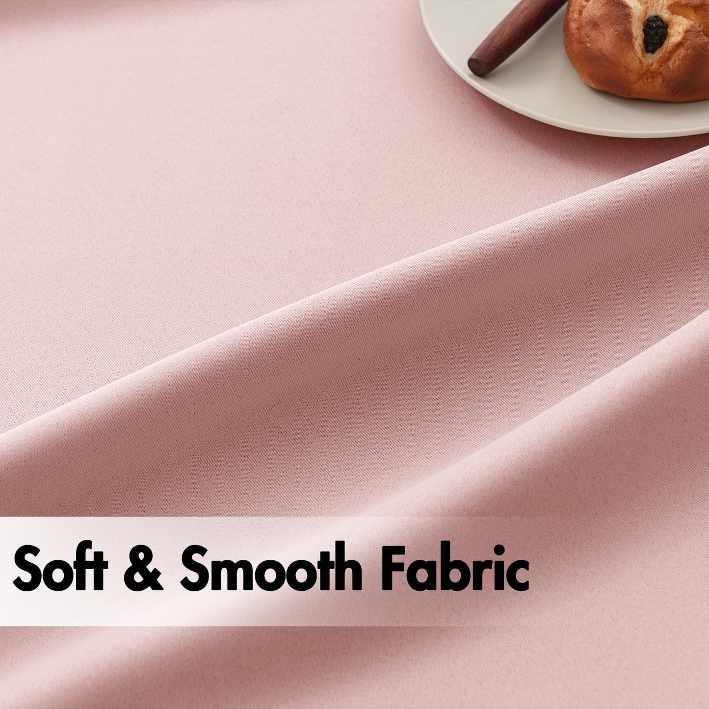 ANRODUO Light Pink Blackout Curtains for Girls Bedroom Living Room 84 Inches Long 2 Panels, Back Tab Rod Pocket Pinch Pleated Thermal Insulated Room Darkening Curtains, 42 x 84 Inch