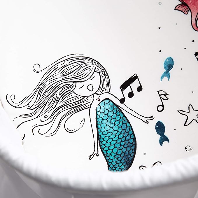 JumpOff Jo - Fitted Bassinet Sheet, Soft Cotton Flexible Fit Sheet for Oval, Rectangle, and Hourglass Standard Sized Mattresses, 16 in. x 32 in. - Moonlight Mermaid