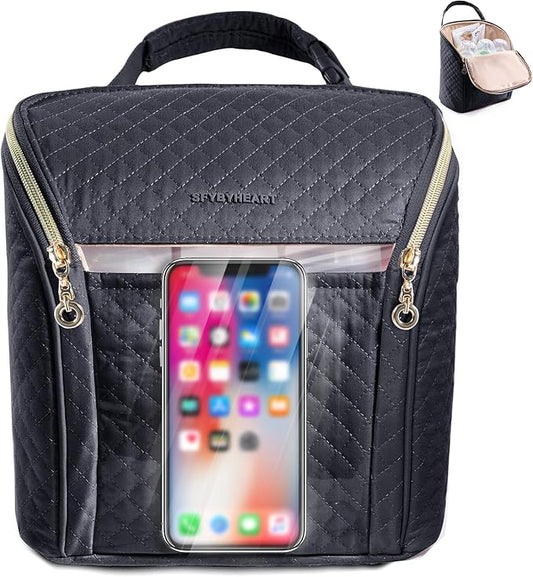 SFYBYHEART Breastmilk Cooler Travel Bag for 3 Baby Bottles Up to 9 Ounce - Insulated Bottle bag for Daycare - Breastmilk Storage Bag - Bottle Cooler Bag