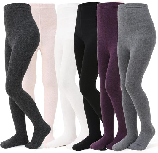 Baby Girl Tights Thick Knit Leggings Stockings Cotton Pantyhose for Newborn Infant Toddler 3/4/5/6 Pack
