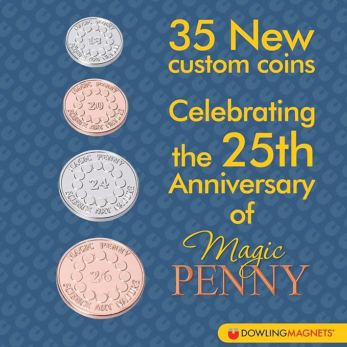 Dowling Magnets Magic Penny Magnet Kit - STEM Toy Gift for Kids 8, 9, 10, 11, 12+ Years Old - Perfect Educational Gift for Boys and Girls - Hours of Unplugged Play