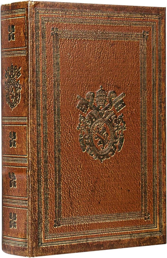 Decorative Book Box Fake Leather Embossed Cover Vintage Style Brown Storage Box - Large 1-06, Decoration for Coffee Table, Bookshelves, Jewelry, Postcard, Photo Storage, Graduation Gift