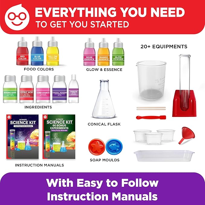 Doctor Jupiter Ultimate Science Kit, Chemistry Set for Kids Ages 8-10-12-14 | Birthday Gift Ideas for Boys & Girls 8,9,10+ Years Old| STEM Toy with 135+ Experiments| Learning & Educational Projects