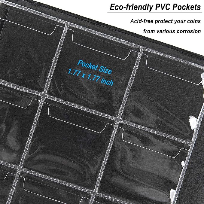 150 Pockets Coin Album, Penny Collecting Book, Souvenir Coins Collection Holder, Ideal for Pressed Pennies Passport, Hobby Coin Collector, Money Specie Display Storage Case (English, Blue)
