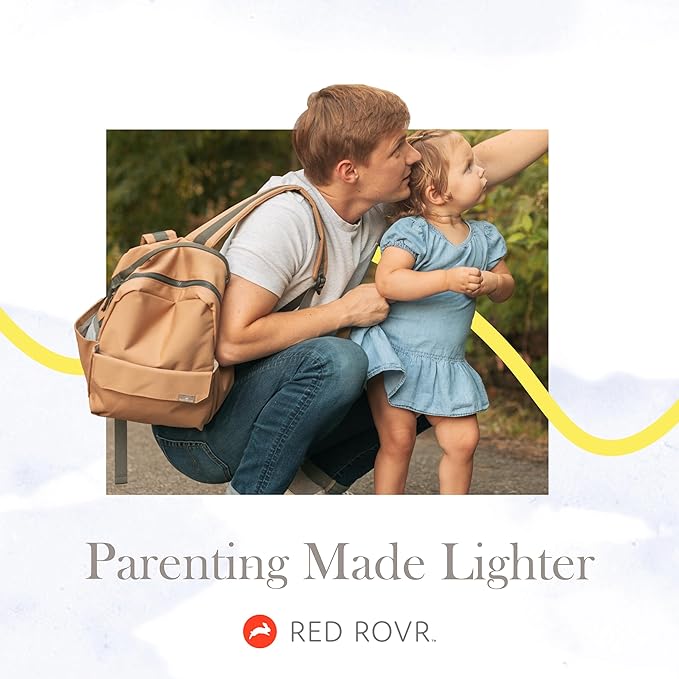 RED ROVR Mini Roo Lightweight Backpack | 6 pockets for everyday essentials (Charcoal Doodle)