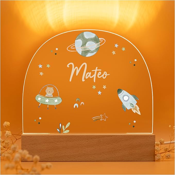 Baby Customized Gifts/Customized Baby/Personalized Boy Gifts/Welcome Gift for Newborn Boys/Essential Newborn Items/Unique Bear Night Light