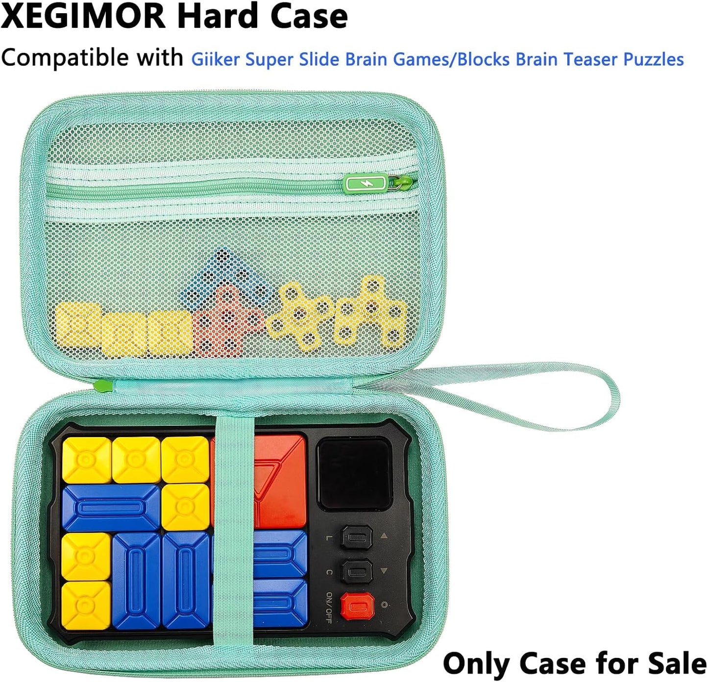 Case Compatible with Giiker Super Slide Brain Games, Protective Storage Bag Holder for Giiker Brain Teaser Puzzles Games Toys (Only Case) (Multicolor)