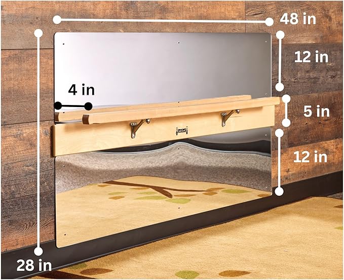 Jonti-Craft 0619JC Infant Coordination Mirror Brown