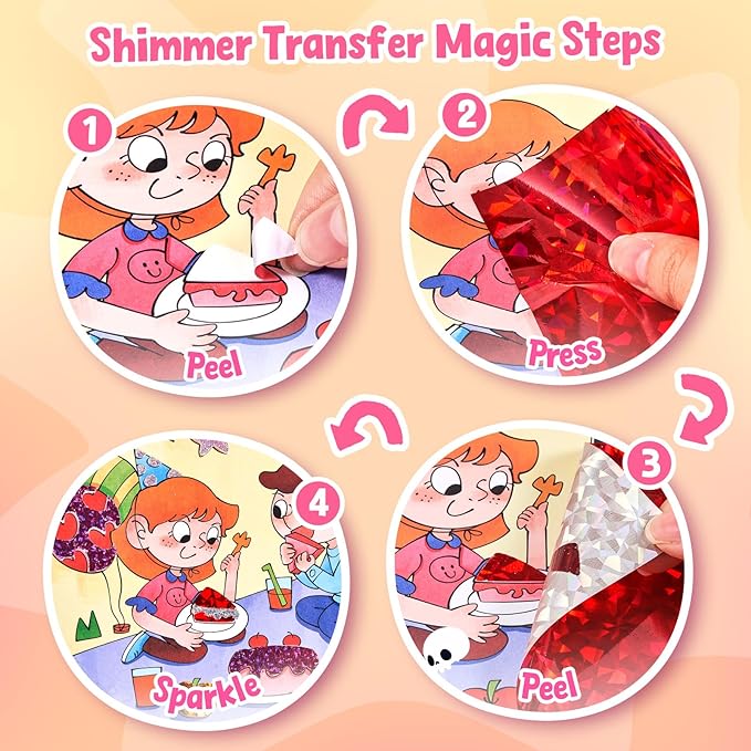 JoyCat Paint with Water Coloring Books, Art & Craft Activity, No Mess Art for Kids Ages 4-8, Craft Kits & Supplies, DIY Creative Activity, Presents for Girls & Boys (Party)