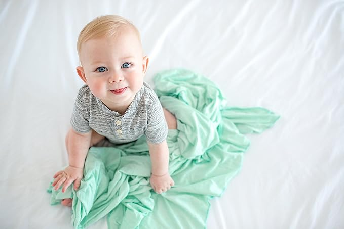 Copper Pearl Baby Swaddle Blanket - Premium Knit Baby Blanket, Large Soft Stretchy Receiving Blankets for Baby Boy and Girl, Swaddles for Newborn, Infant, and Toddler (Bay)