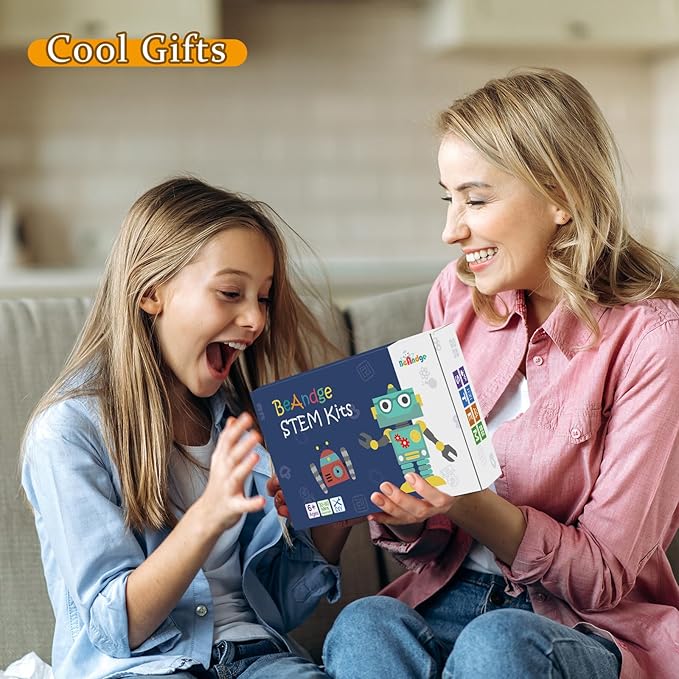 Bulk STEM Craft Kits for Kids 8-12: 4-Pack Doodling Robot Building Kits, Classroom Activities & Science Experiments, Educational Robotics DIY Project for Boys Girls, STEM Toys for School Clubs