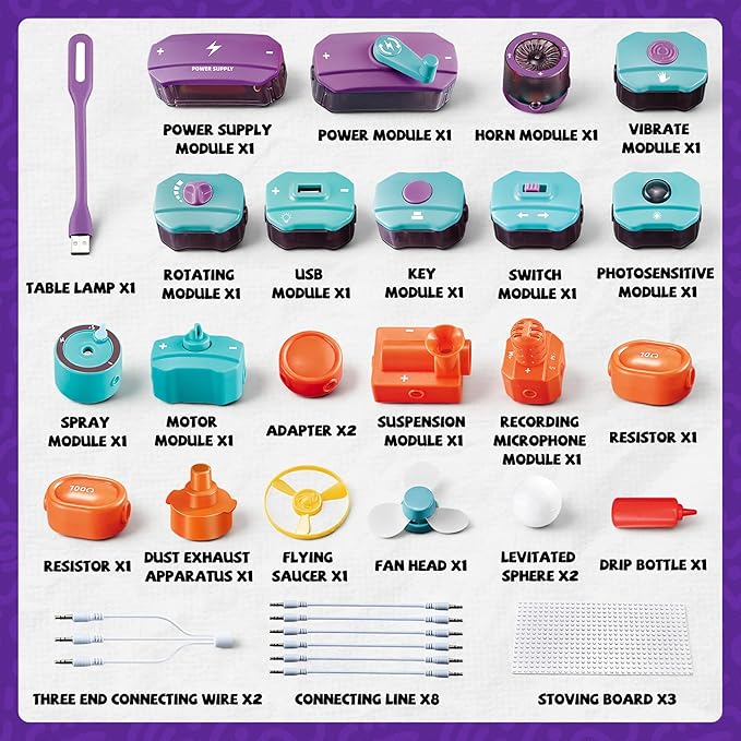 Science Kits For Kids ages 5-7 8-12, Educational STEM Toys 45 PCS Circuit Exploration Kit Over 450 Projects, STEM Science Experiments For Kids 6-8 9-12, Ideas Toys Gifts For 8 9 10 11 12 Year Old Boys