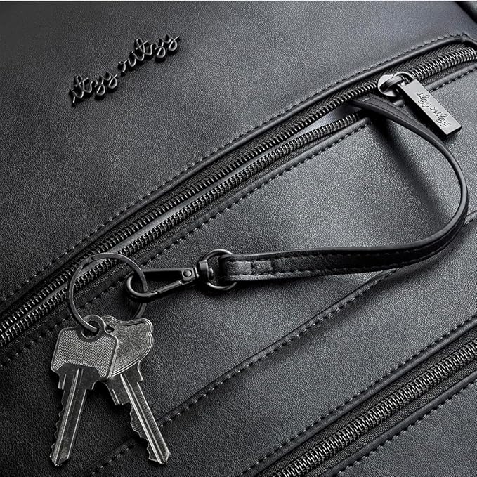 Itzy Ritzy Eras Diaper Bag Backpack – Large Capacity Sleek Daddy Diaper Bag for Men Featuring Neutral Design, 15 Pockets, Changing Pad, Stroller Straps, and Comfortable Backpack Straps, Black