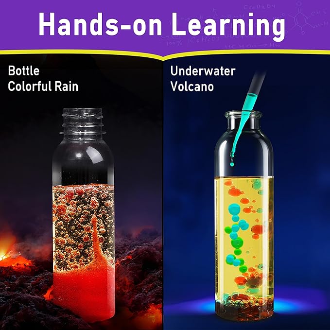 Benben Science Kits for Kids Age 6-8, 60 Experiments Educational Toy, STEM Toys for 6 7 8 Year Old Boys Girls Birthday Gift, Volcano Science Kit, Chemistry Set for Homeschooling