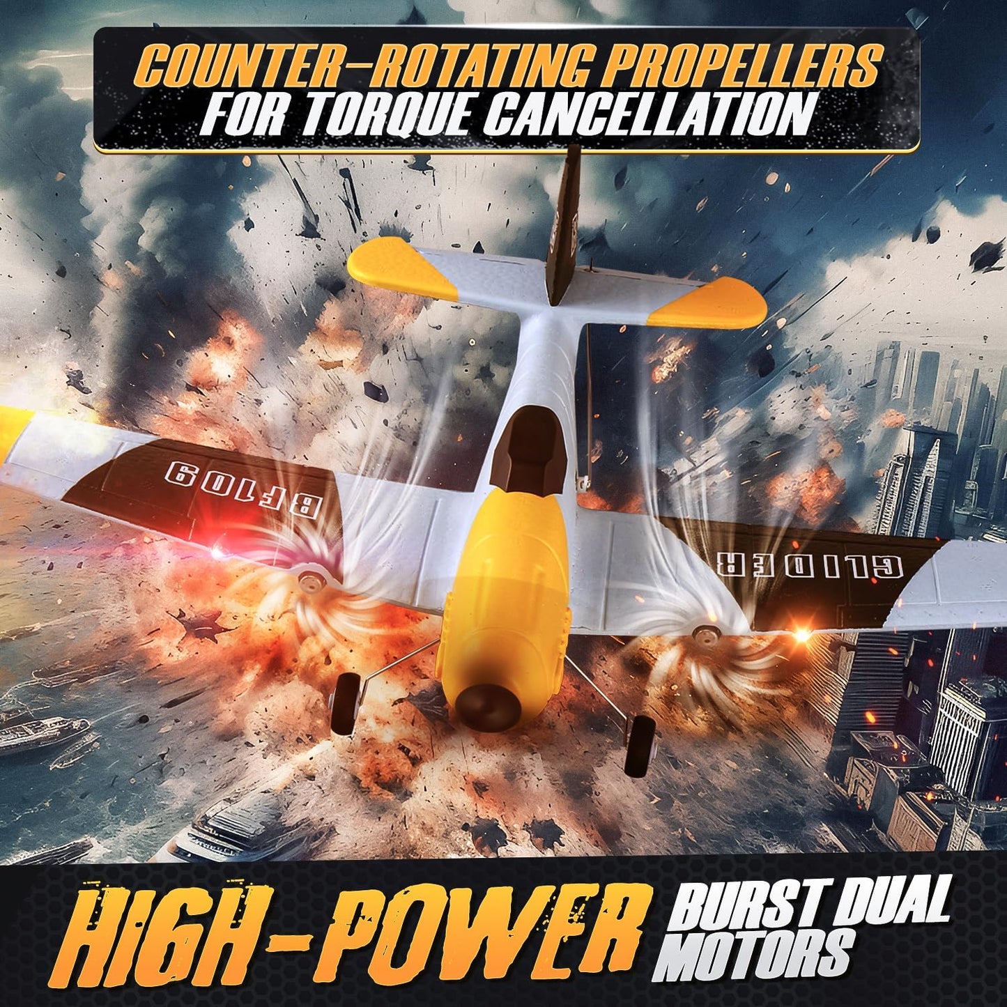 BEZGAR 3 Channel RC Plane, Drones for Kids, 6-axis Gyro Remote Control Airplane, RC Helicopter, Easy Control for Beginners Toys with Colorful LED Navigation Lights