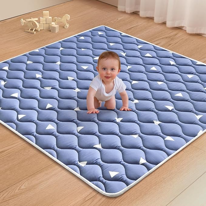 Premium Baby Play Mat 36" X 36", Thicken Foam One-Piece Crawling Mat, Non-Slip Cushioned Baby Playmats for Infants, Babies, Toddlers, Foldable and Machine Washable