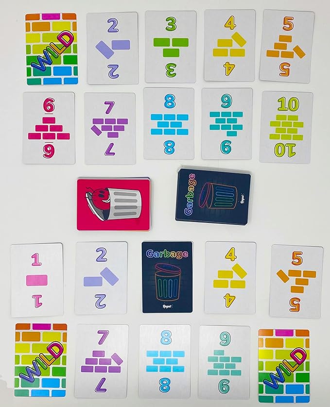 Regal Games Garbage Monsters Card Game Set for Kids, Teens & Adults - 2-4 Player Fun Family Games - Travel Playing Cards (16 Garbage Monsters Cards)