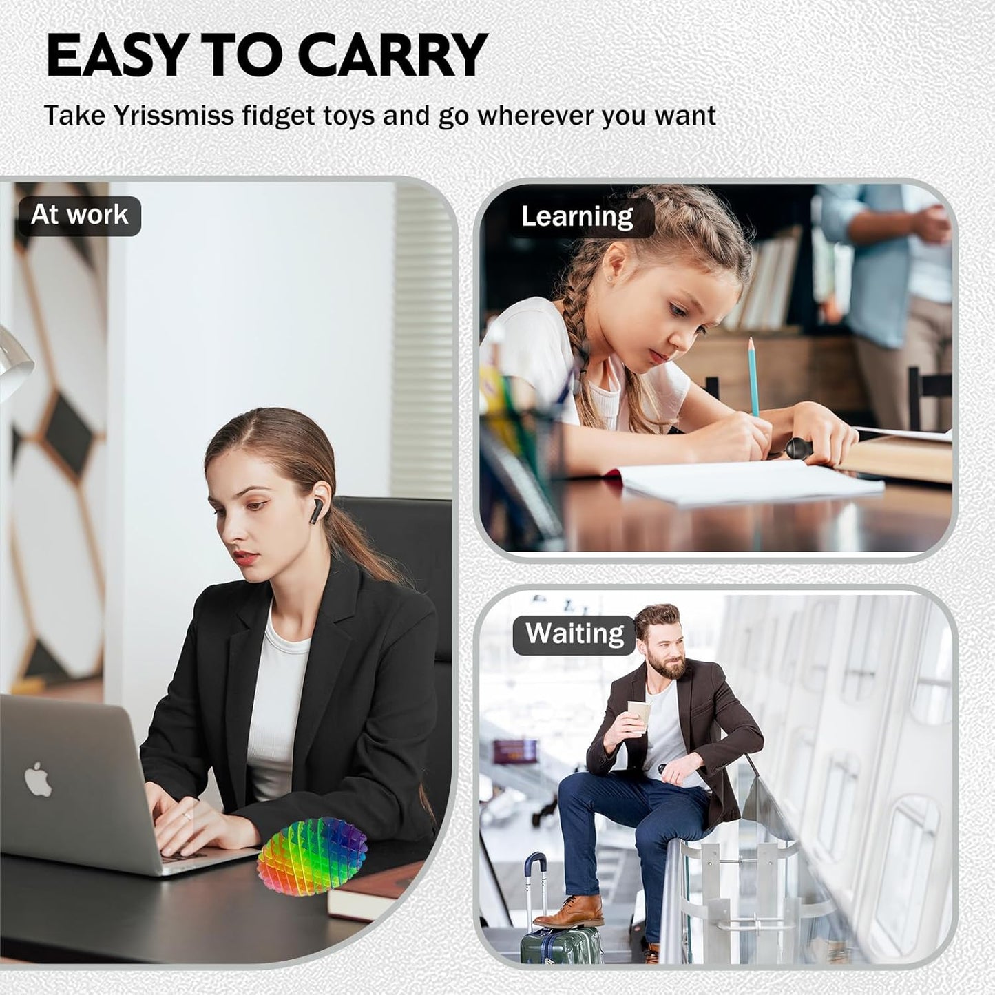 Fidget Worm Toy, Sensory Toy, Relaxation Therapy and Stress Relief Education Toys, The Best Stretch and Squeeze Toy Gift, Fidget Toy for Kids, Adults (4.72 inch)(Colorful)