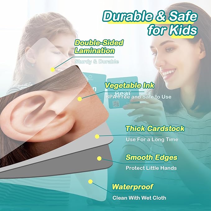 100 Nouns Flash Cards for Toddlers, Expanded Vocabulary Cards with Videos, Preschool Learning Flashcards, Noun Picture Cards for Speech Therapy Material ABA Therapy| Language Builder Card