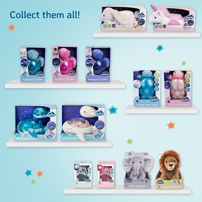 Cloud b Sound Machine with White Noise Soothing Sounds | Cuddly Stuffed Animal & Nomadic Nightlight | Record Parent Voice | Adjustable Settings and Auto-Shutoff | LoveLight Buddies - Finley Fawn