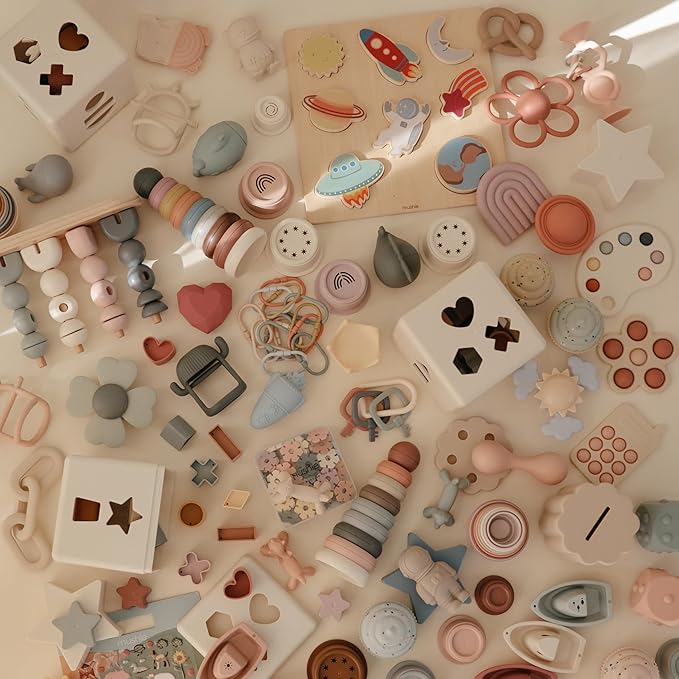 mushie Stacking Rings Toy | Made in Denmark (Rustic)