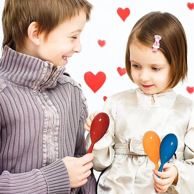 12pcs Mini Maracas for Kids - Plastic Maraca Shakers Noisemaker Fiesta Party Favors for Kids Cinco de Mayo Fiesta Mexican Themed Birthday Music Party Supplies Decorations