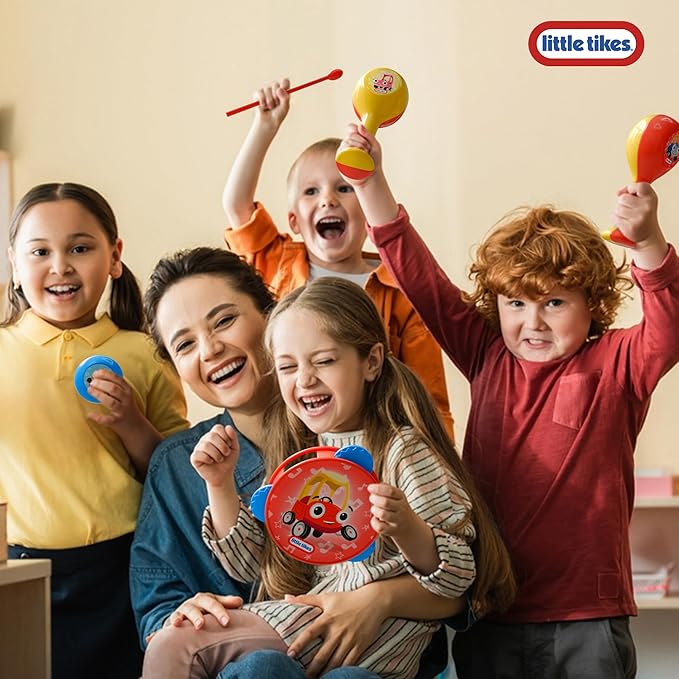 Lollipop Little Tikes Baby Musical Instruments Set - 6 Piece Drum Set, Maracas, Music Fun for Toddlers, Preschool Educational Toys - Musical Toys for Toddlers