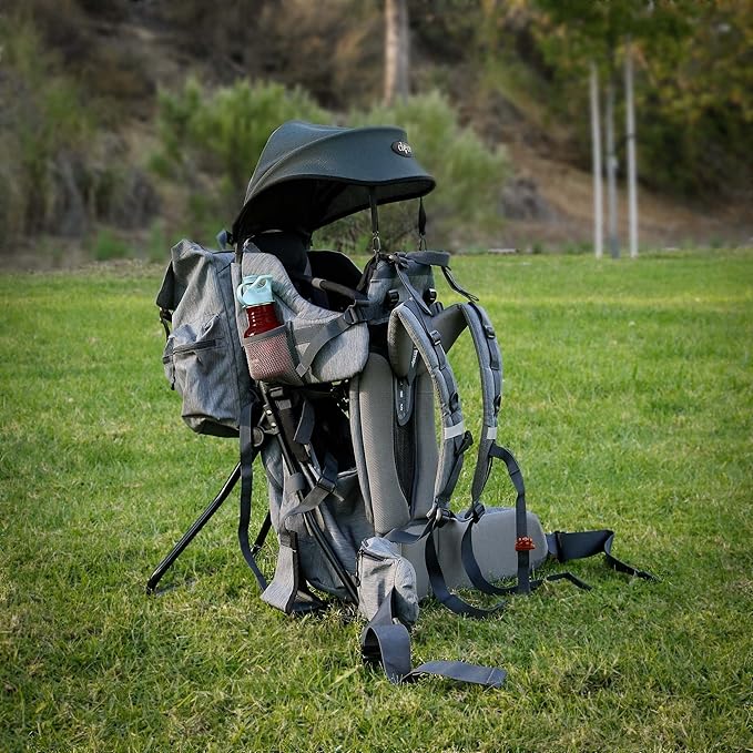 ClevrPlus Urban Explorer Child Carrier Hiking Baby Backpack, Heather Gray