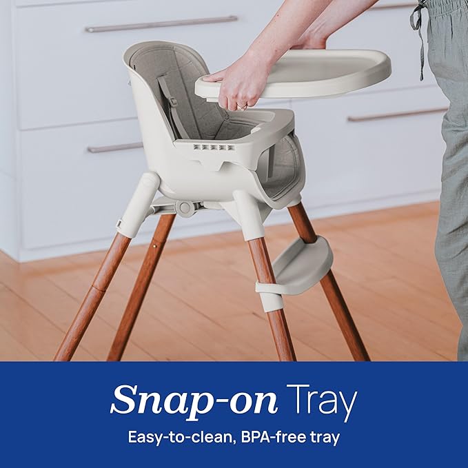 Chicco Zest LE 4-in-1 Folding High Chair, Feeding Chair, Toddler Chair and Youth Stool, Multi-Use Easy Clean High Chair | Crema/White