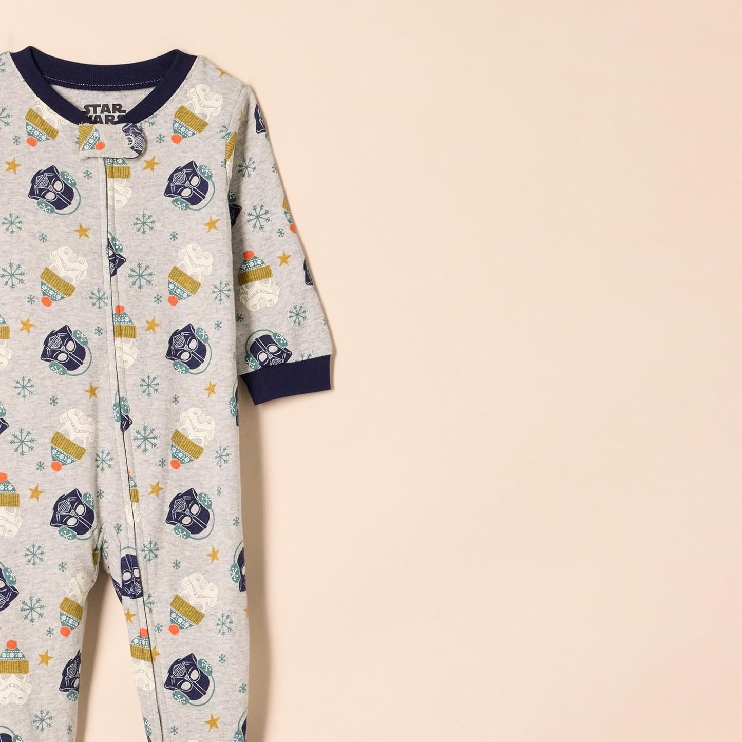 Amazon Essentials Disney | Marvel | Star Wars Unisex Babies' and Toddlers' Snug-Fit Cotton Footed Pajamas, Multipacks