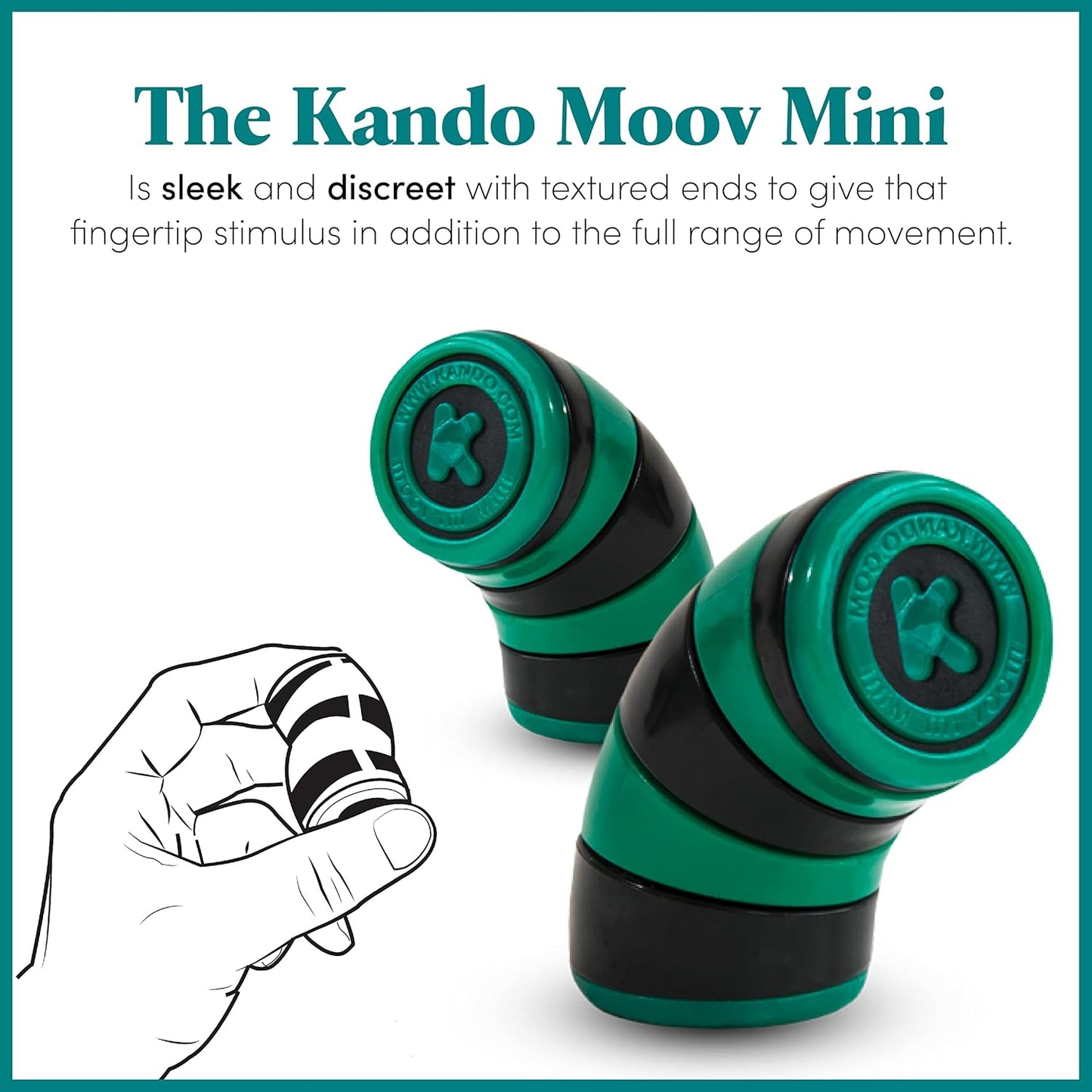 MOOV Mini Fidget Toy, Relieve Anxiety and Stress. Small, Discrete, one Hand use. Relaxing Smooth Movement. Pocket Friendly. Improve Clarity and Focus for Child or Adult. Autism Sensory aid.
