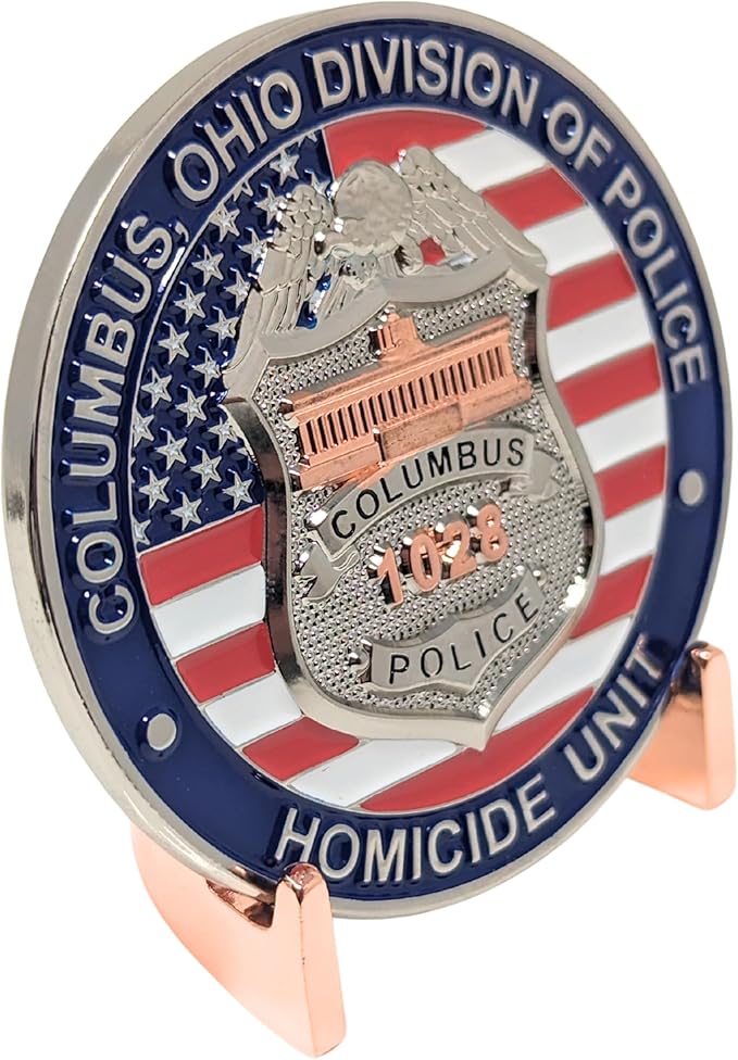 Military Challenge Coin Display Stand - Solid Metal with Anodized Finish - US Vet. Business (Copper Five-Pack)