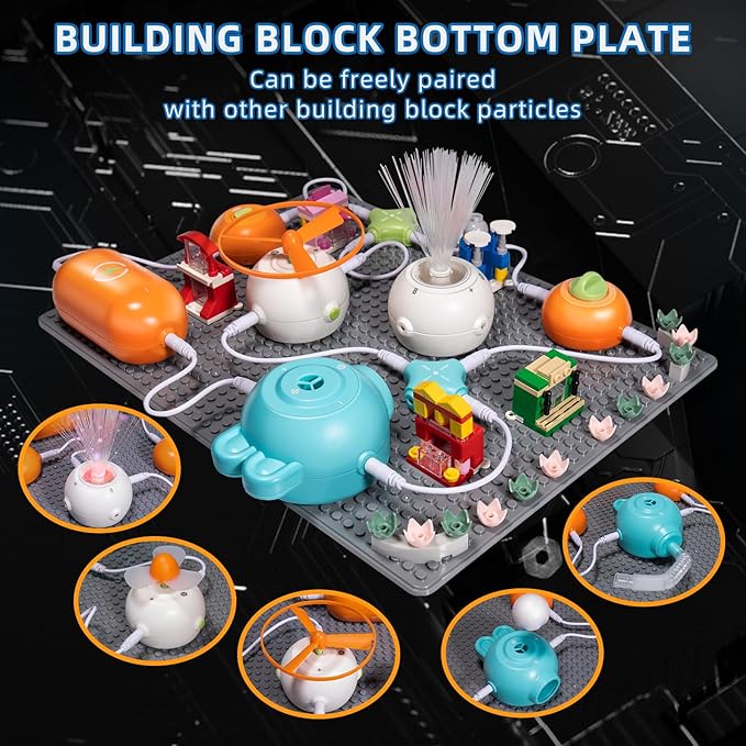 Circuits Science Kit for Kids Ages 3-12 | 64 STEM Projects with 25 Electronic Parts | No Soldering, Kids Circuit Board Kit with Fan, RGB Lights| Educational STEM Toy Gift for Boys & Girls 6-8