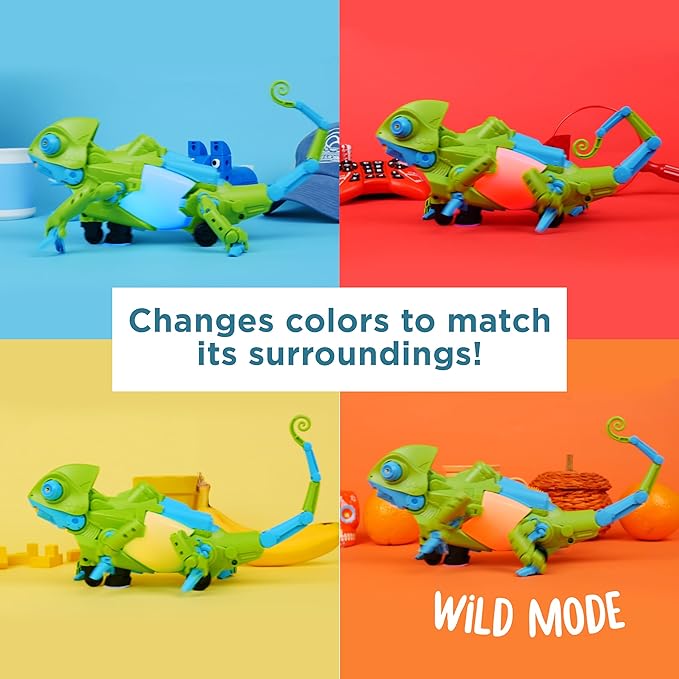 Thames & Kosmos My Robotic Pet: Coding Chameleon STEM Building & Experiment Kit | Color-Sensing Coding Robot for Boys & Girls Ages 8+, Screen-Free Educational Fun, Robotic Reptile with 3 Play Modes
