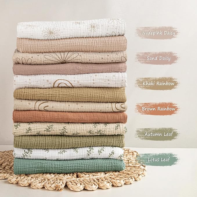 lulumoon Muslin Bassinet Sheets Baby: Cotton Bedside Bassinet Sheets Fitted for Chicco Lullago Anywhere & Baby Bjorn Cradle